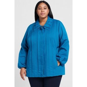 Dennis Basso Women's Fill Zip Jacket With Pockets Plus Size 2x Windbreaker